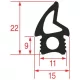 TECNOEKA sütő/főzőkészülék tömítés elejéhez 1800 mm
