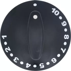 Vendéglátóipari gép fekete gomb ø 80 mm 1-10