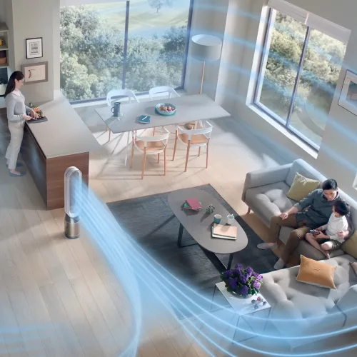 Dyson Purifier Cool TP12 De-Nox Légtisztító Ventilátor – HEPA H13, 350° oszcilláció – Fehér/Arany (546519-01)