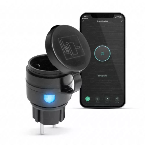 Smart Wi-Fi-si konnektor dugalj, IPX4, kültéri - Amazon Alexa, Google Home, Siri, IFTTT kompatibilitás