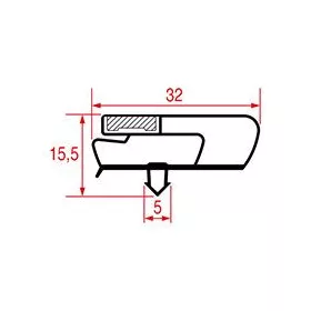 TÖMÍTÉS AGB-400 600x1697 mm SZÜRKE