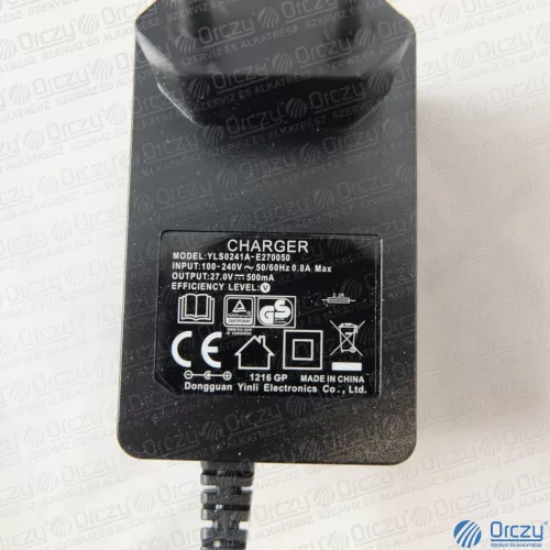 Gorenje Hálózati Adapter - 27V 0.5A - Porszívóhoz (602726)