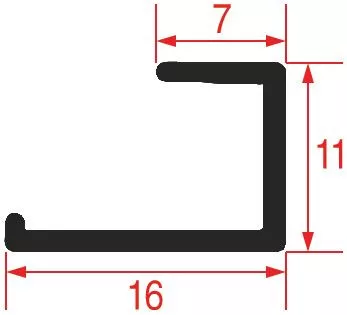 ELETTROBAR ipari mosogatógép ajtó tömítés 395 mm