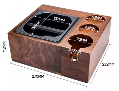 MOJAE Diófa Zacckiütő és Tamper Állomás - 51-58mm szűrőkarokhoz (760C36)