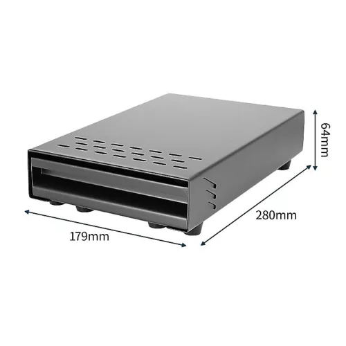 Zacckiűtő doboz - Fekete, 280x179x64 mm - Fiókos kialakítás (10K45)