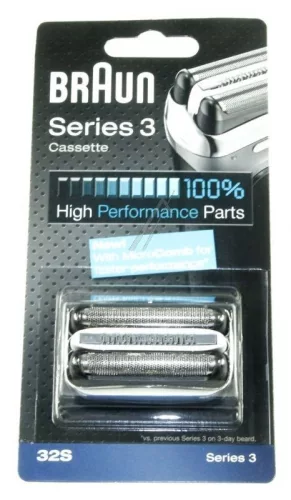 Borotválkozási kazetta 32S ezüst a borotva Braun számára