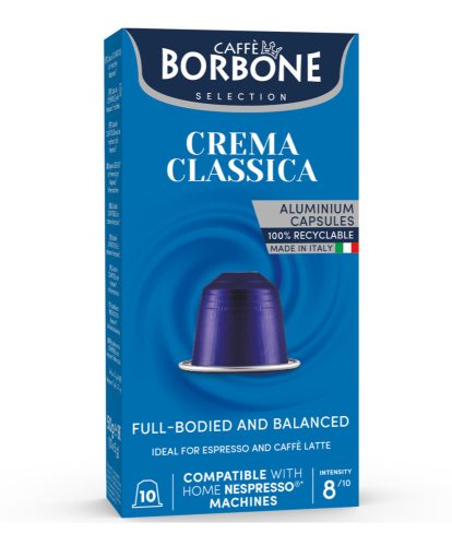 Borbone Crema Classica – Nespresso Kompatibilis Alumínium Kapszula (10 db)