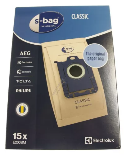 Electrolux s-bag Classic Porzsák – 15 db, Papír – AEG, Philips, Electrolux (E200SM)