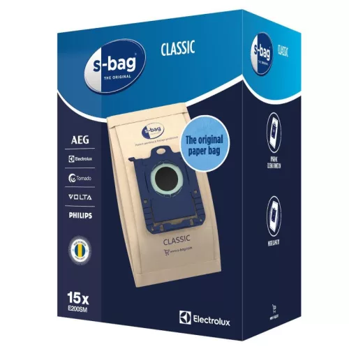 Electrolux s-bag Classic Porzsák – 15 db, Papír – AEG, Philips, Electrolux (E200SM)