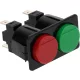 NYOMÓGOMB PANEL 2 GOMB ZÖLD-PIROS 16A 250V