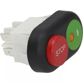 Nyomógomb Panel FAC / RGV Szeletelőgéphez - 2 gombos, START/STOP - Zöld-Piros (F20100011 kompatibilis)