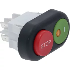 NYOMÓGOMB PANEL 2 GOMB I-STOP ZÖLD-PIROS