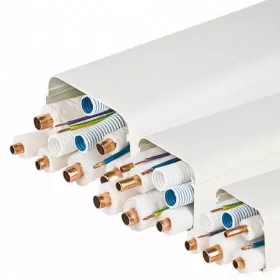   65x50 mm / 2 méter, Dekorcsatorna, fedéllel, fehér, fólia nélkül (VECAMCO) klíma 12db/csomag