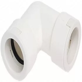   90°-os sarok idom, 20 mm, gumi tömítéssel,
 (VECAMCO) klíma, PVC kondenzvíz csőhöz