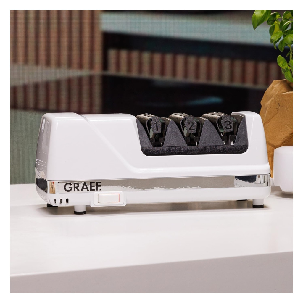 GRAEF CC120 háromlépcsős elektromos késélező, 20°-os pengékhez – termékfotó