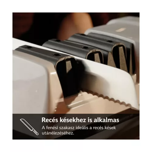 GRAEF CC120 háromlépcsős elektromos késélező, 20°-os pengékhez – használat közben