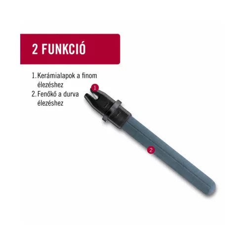 Victorinox 4.3323 kétfunkciós késélező, piros-fekete – kompatibilitási nézet