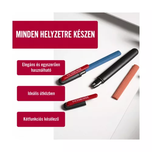 Victorinox 4.3323 kétfunkciós késélező, piros-fekete – főbb jellemzők