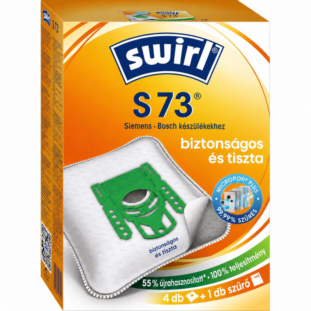 Swirl S 73 MP Plus AirSpace porszívózsák, 4 db – részlet