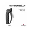 Victorinox 7.8715 V-pengés kézi késélező, fekete-szürke – használat közben
