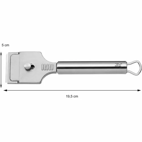 WMF Profi Plus üvegkerámia főzőlapkaparó, 19,5 × 5 cm – használat közben