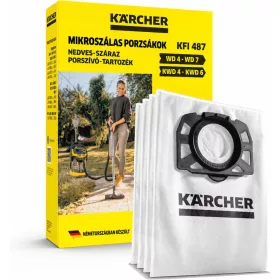 Kärcher KFI 487 mikroszálas porzsák WD4–WD6 porszívókhoz, 4 db – termékfotó
