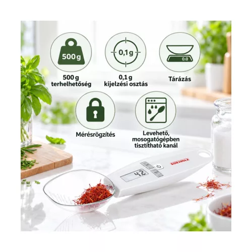 Soehnle Cooking Star digitális mérőkanál, 500 g / 0,1 g – főbb jellemzők