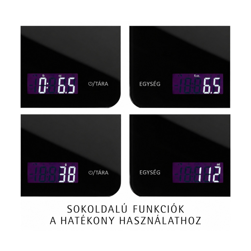 WMF 06.0873.6040 digitális konyhai mérleg, fekete, 5 kg / 1 g – részletfotó
