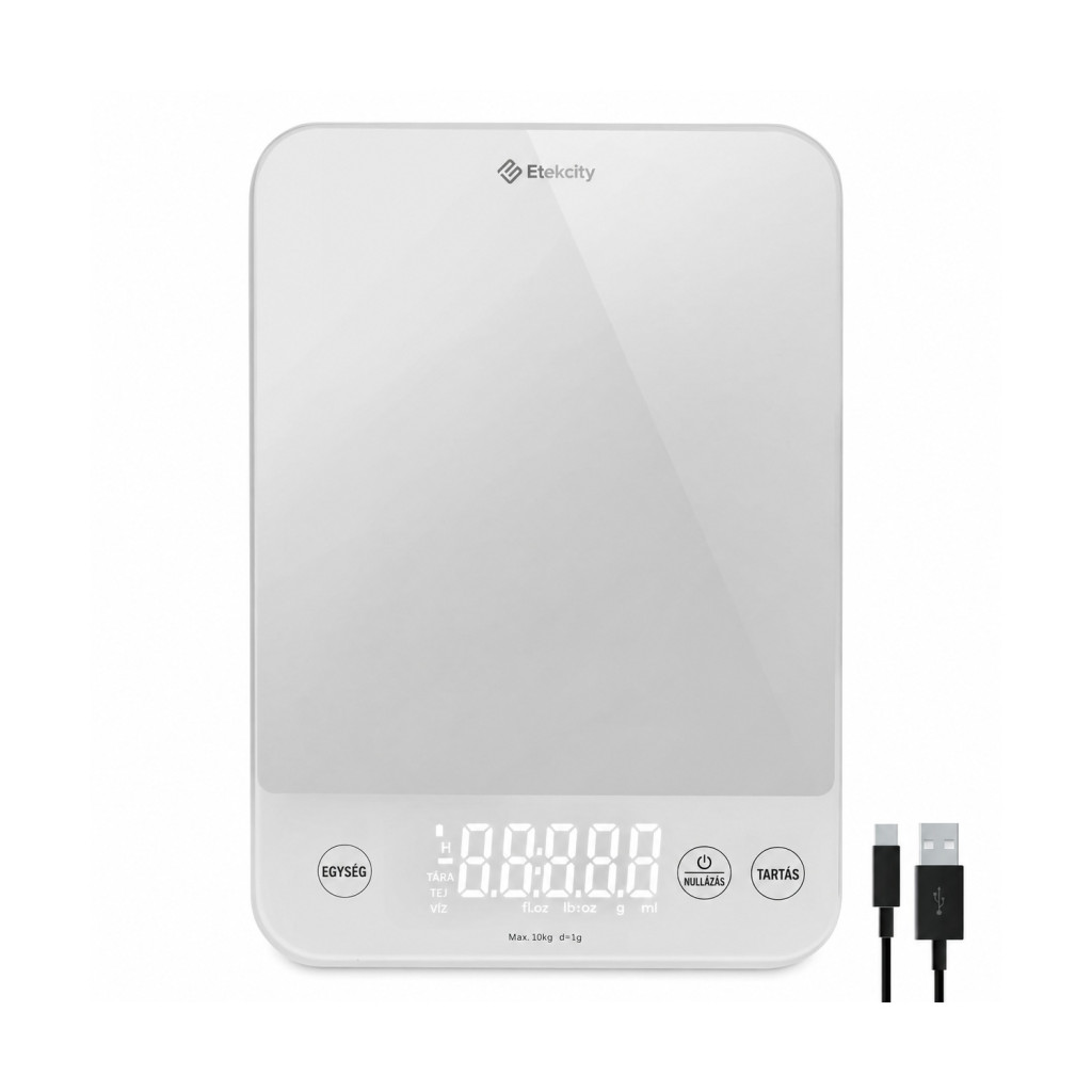 Etekcity EK6015 digitális konyhai mérleg rozsdamentes felülettel, 5 kg / 1 g – részletfotó