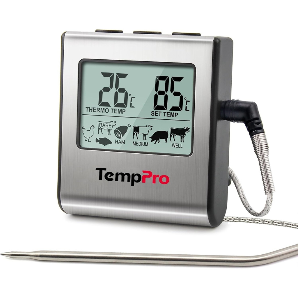 TempPro TP16 digitális sütő- és maghőmérő időzítővel – termékfotó