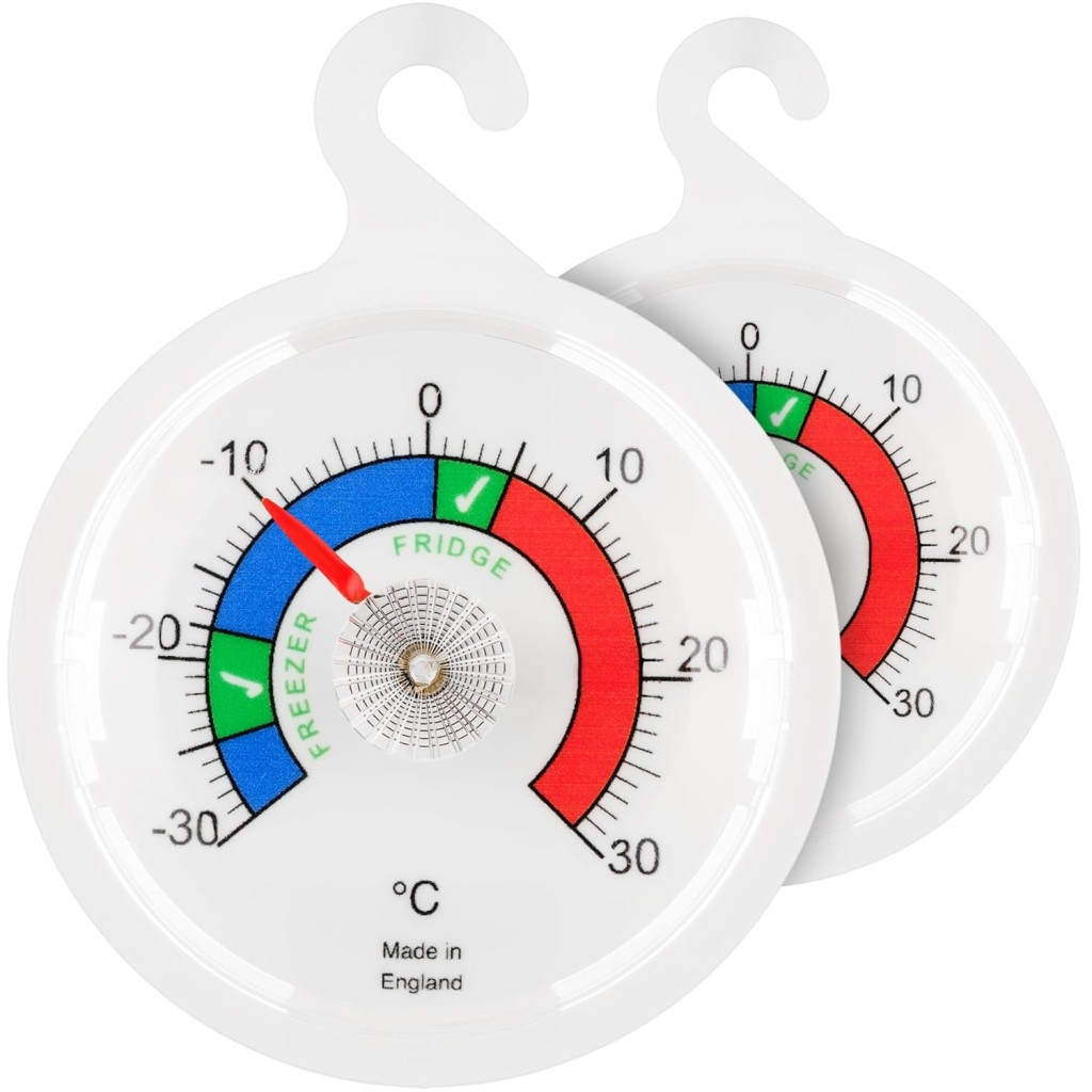 Thermometer World analóg hűtő- és fagyasztóhőmérő, 65 mm, 2 db – termékfotó