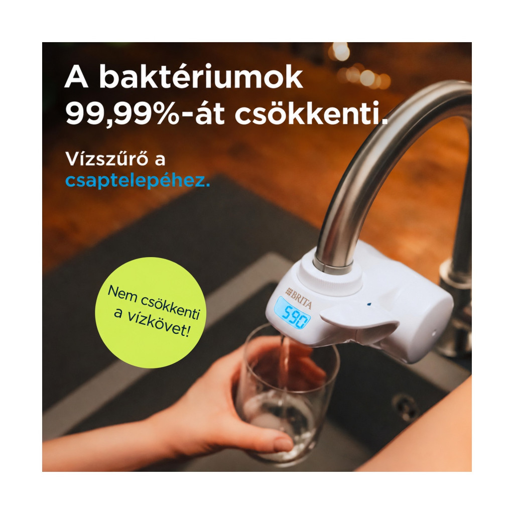 BRITA ON TAP Pro V-MF csapra szerelhető vízszűrő – használat közben