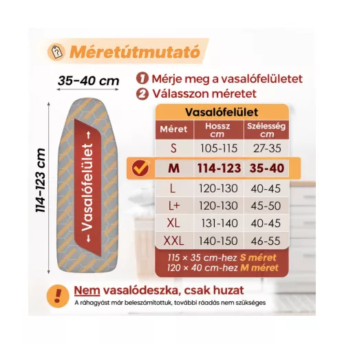 arteneur hővisszaverő vasalódeszka-huzat 120 × 40 cm – részletfotó