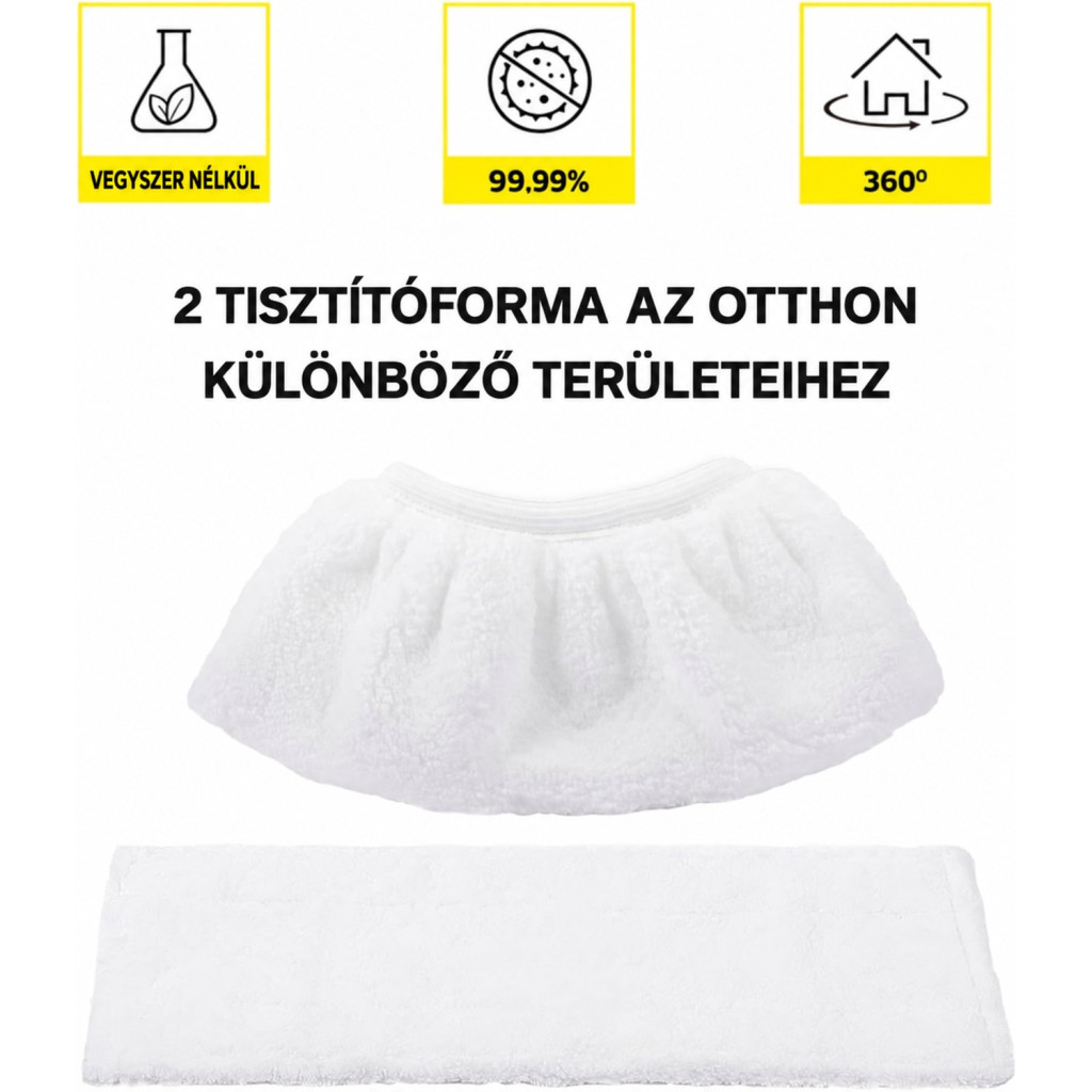 KEEPOW mikroszálas kendőkészlet Kärcher EasyFix SC2–SC5 gépekhez, 6 db – főbb jellemzők