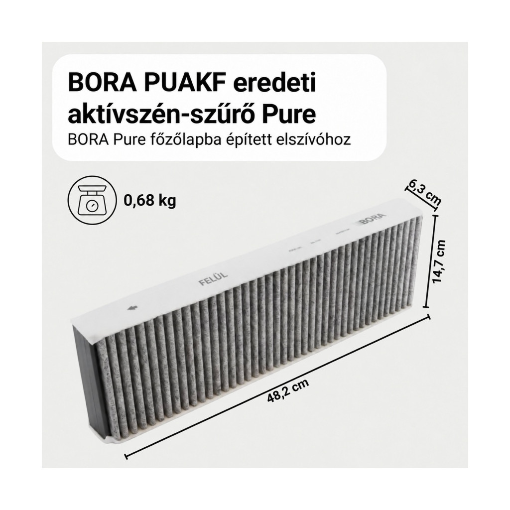 BORA PUAKF eredeti aktívszén-szűrő Pure és X Pure rendszerhez – termékfotó