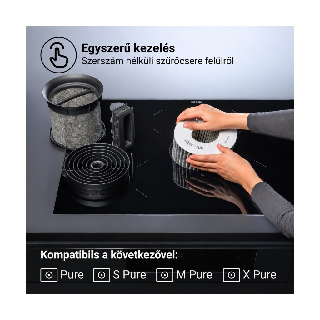 BORA PUAKF eredeti aktívszén-szűrő Pure és X Pure rendszerhez – kompatibilitási nézet