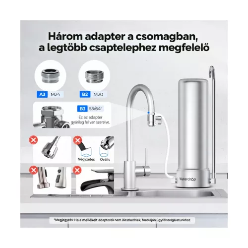 Waterdrop WD-CTF-01 pultos vízszűrő rendszer – használat közben