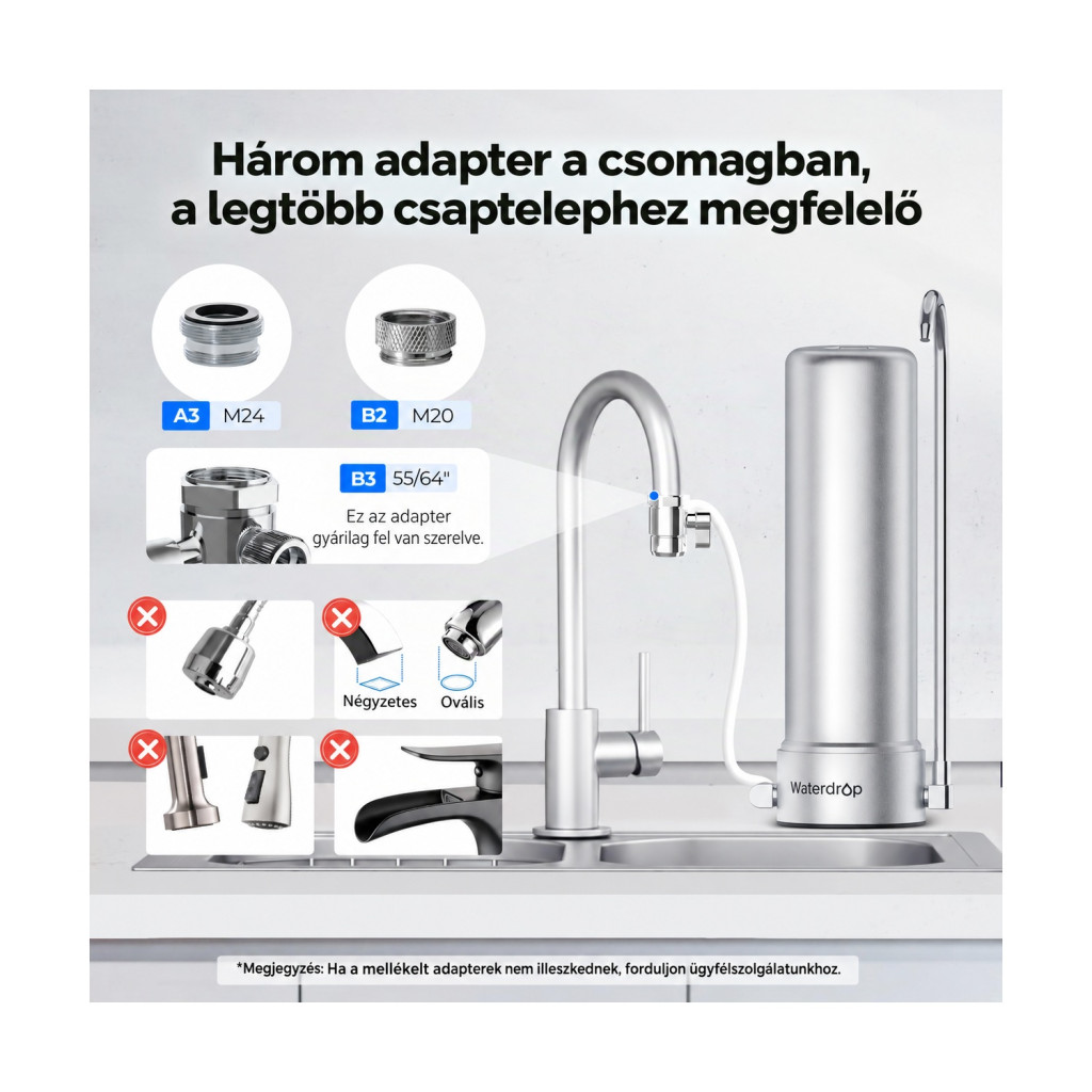 Waterdrop WD-CTF-01 pultos vízszűrő rendszer – használat közben