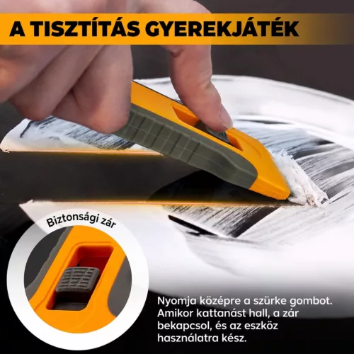 Cleanse üvegkerámia főzőlapkaparó 15 pótpengével – részlet