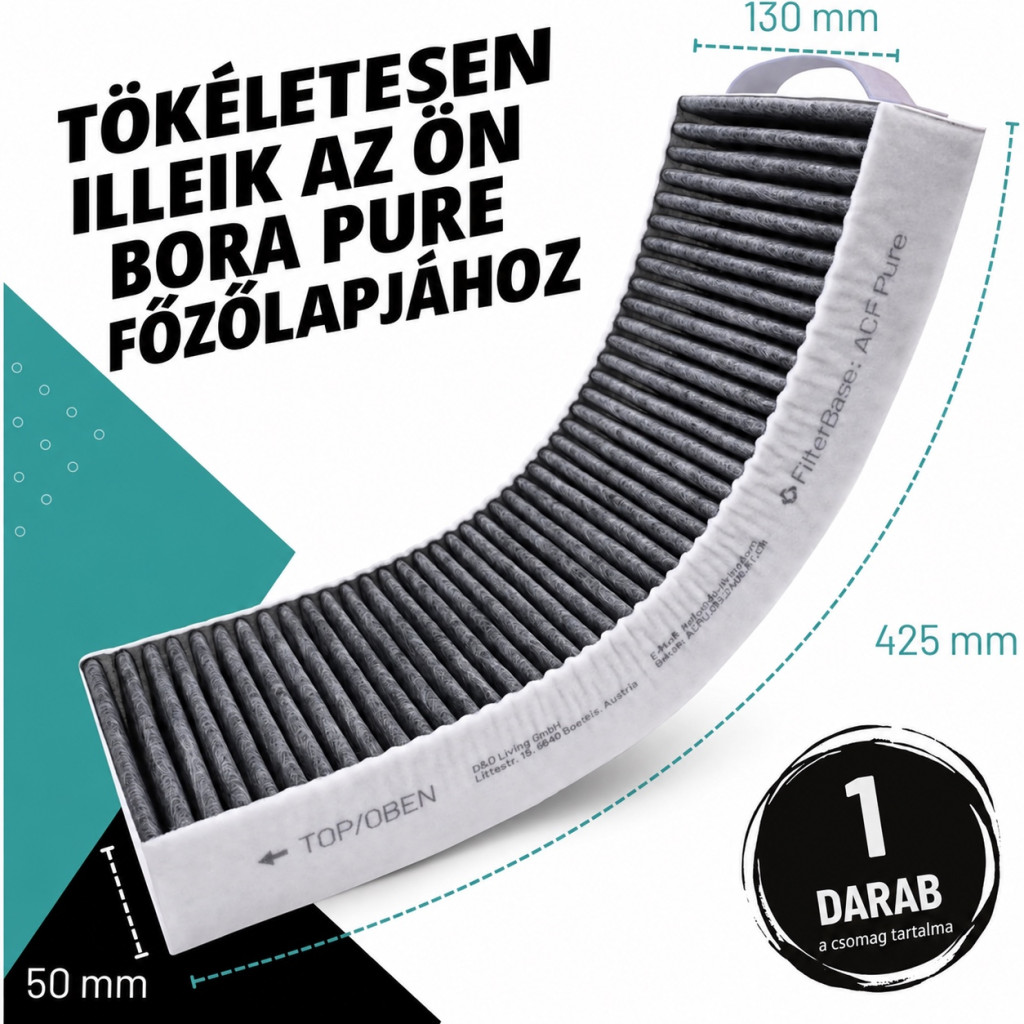 FilterBase aktívszén-szűrő Bora Pure PUAKF rendszerhez – használat közben