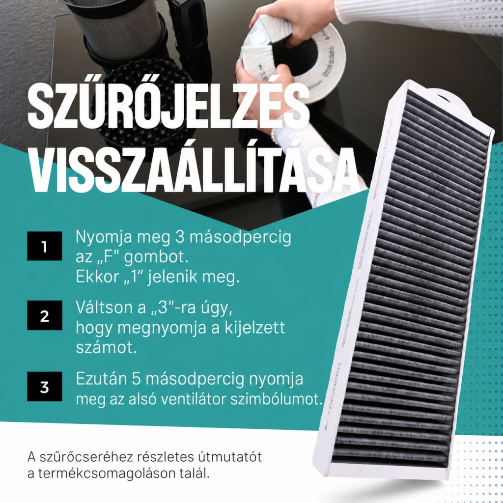 FilterBase aktívszén-szűrő Bora Pure PUAKF rendszerhez – főbb jellemzők