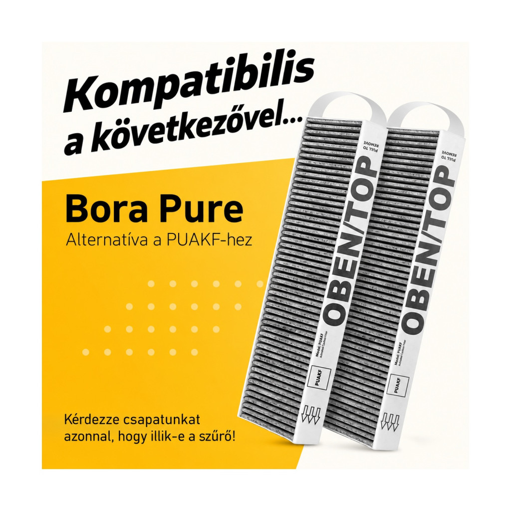 Kf3tec aktívszén-szűrő BORA Pure PUAKF rendszerhez, 2 db – részletfotó