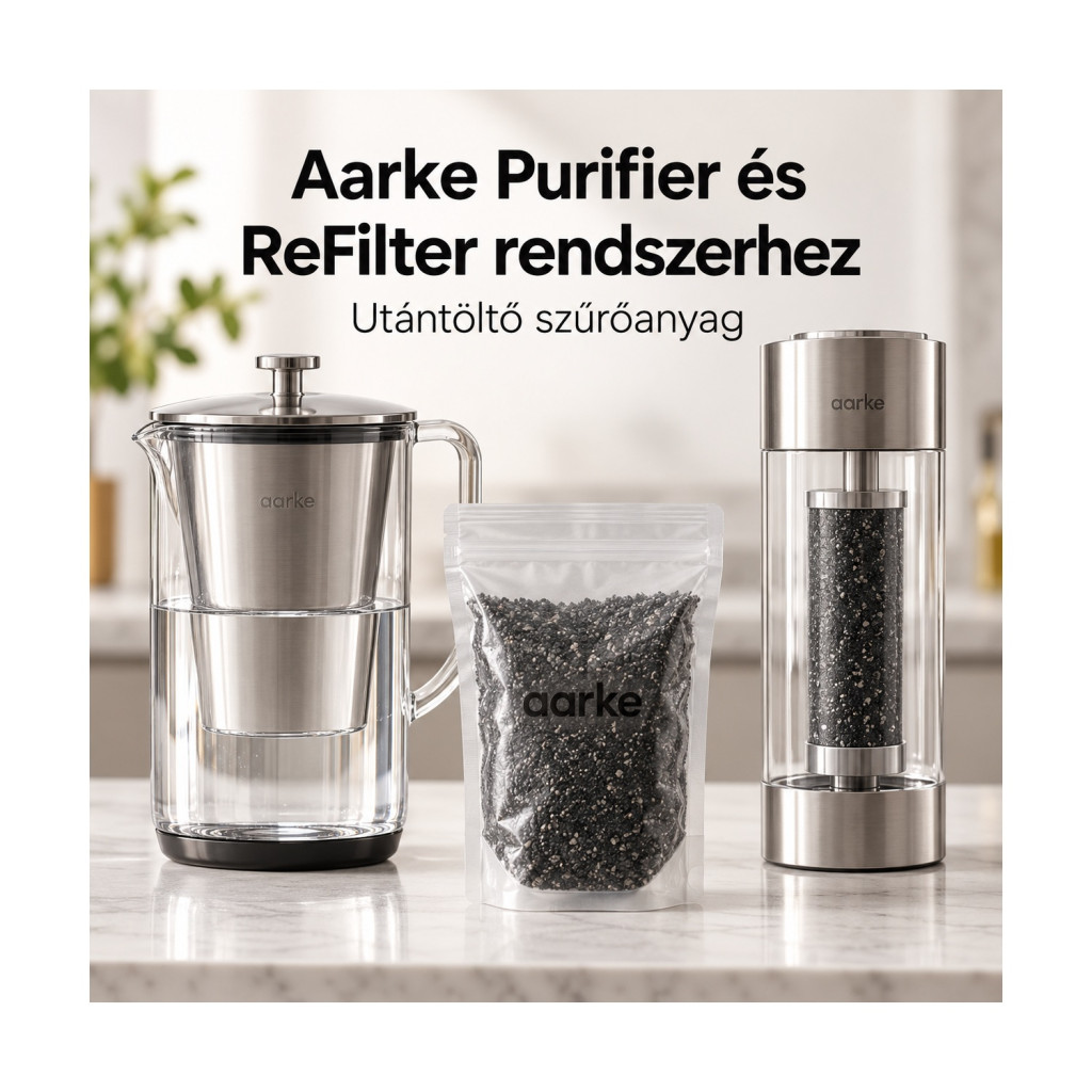 Aarke Pure vízszűrő utántöltő tasak, 3 db, tasakonként 120 literhez – kompatibilitási nézet