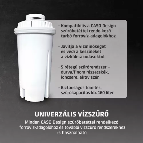 CASO vízszűrő forróvíz-adagolóhoz, 6 db – részlet