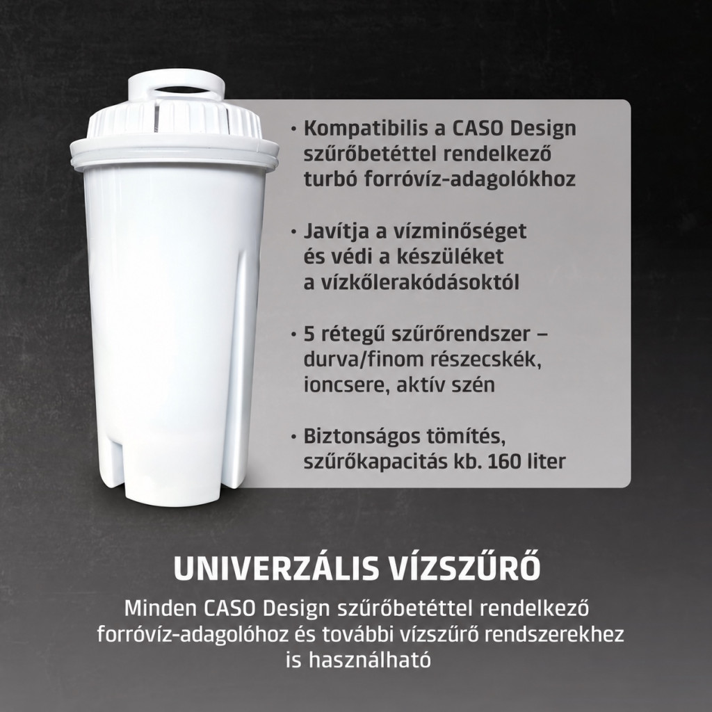 CASO vízszűrő forróvíz-adagolóhoz, 6 db – részlet