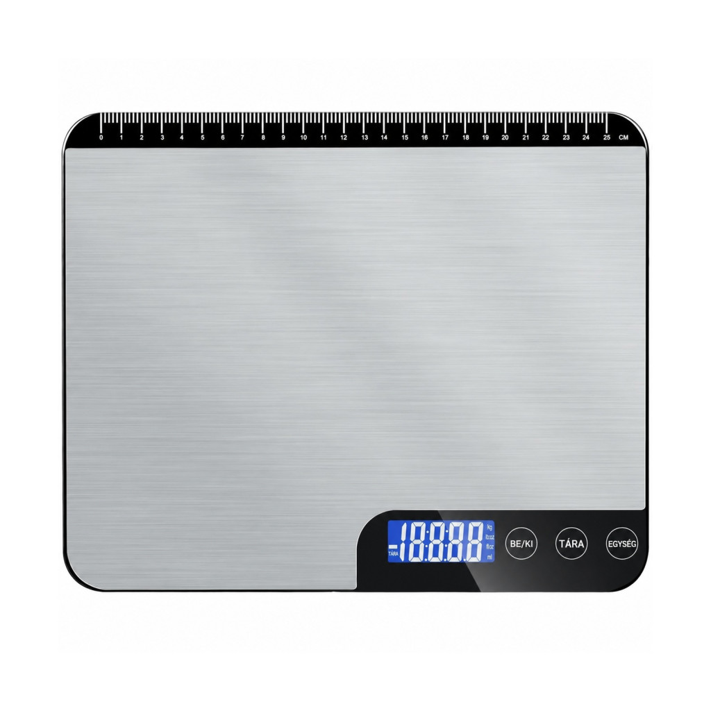 Letron K211H üveg digitális konyhai mérleg döntött kijelzővel, 10 kg / 1 g – részletfotó