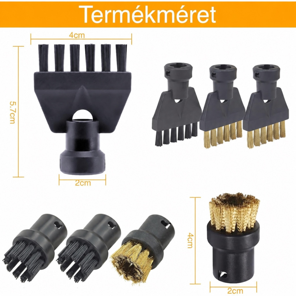 URHELP gőztisztító tartozékkészlet Kärcher SC1–SC5-höz, 8 részes – részlet