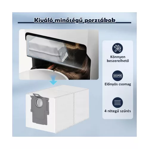 Spofan porzsák Roborock Qrevo, QV és Saros robotporszívókhoz, 12 db – kompatibilitási nézet