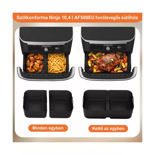 Dictien szilikon sütőbetét Ninja AF500EU 10,4 l, 3 részes – használat közben