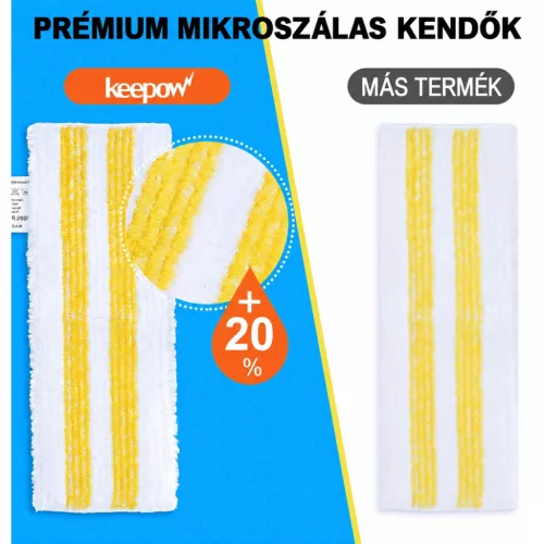 KEEPOW mikroszálas padlókendő Kärcher EasyFix SC2–SC5 gépekhez, 5 db – használat közben